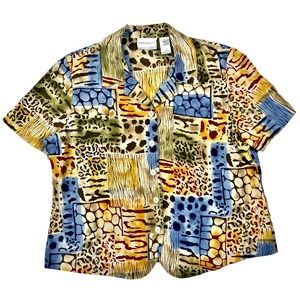 Vintage 90’s Alfred Dunber Safari Patchwork Shirt